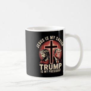 Jezus is mijn Redder Trump mijn President Bijbelse Koffiemok