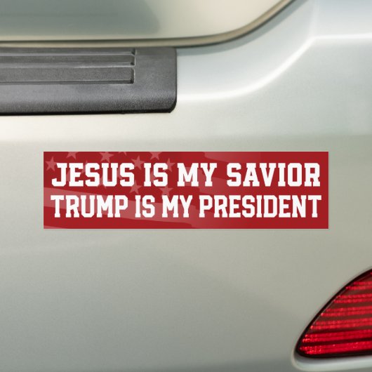 Jezus is mijn redder Trump mijn President Bumpersticker (Op auto)