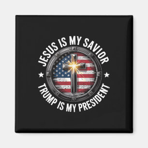 Jezus is mijn redder Trump mijn president Christel Magneet