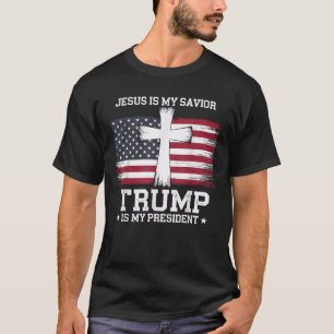 Jezus is mijn redder Trump mijn President Christel T-shirt