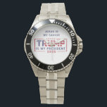 Jezus is mijn redder Trump mijn President Horloge<br><div class="desc">De Jesus Is My Savior Trump Is My President Watch is een gedurfde en expressieve accessoire voor degenen die hun geloof en politieke steun willen laten zien. Met een opvallend ontwerp met duidelijke, impactvolle tekst is dit horloge ideaal voor casual draag of als gespreksstarter. De duurzame bouw zorgt ervoor dat...</div>