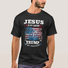 Jezus is mijn redder Trump mijn President T-shirt