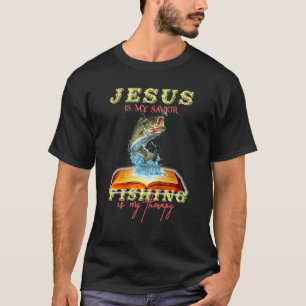 Jezus is mijn redder Vist mijn therapiebijbel Fai T-shirt