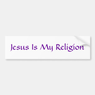 Jezus is mijn religie bumpersticker