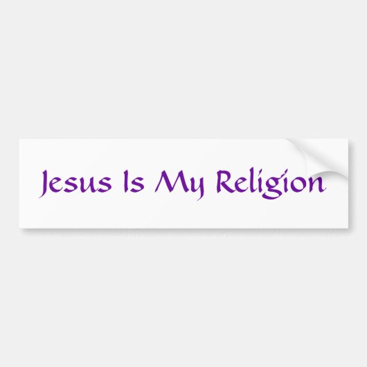 Jezus is mijn religie bumpersticker (Voorkant)