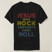 Jezus is mijn rots... dat is hoe ik Christelijke m T-shirt (Design voorkant)