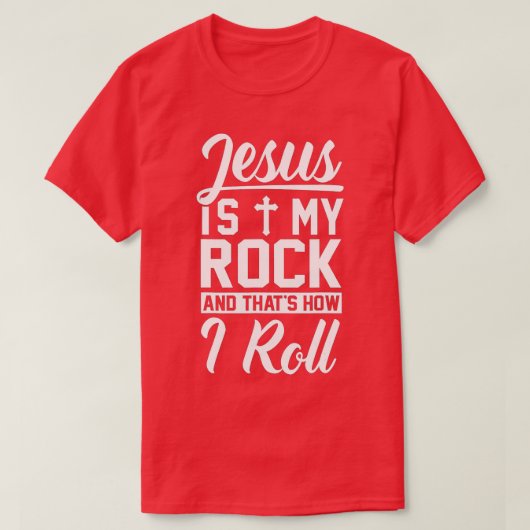 Jezus is mijn rots en zo ben ik Christelijk T-shirt (Design voorkant)