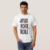 Jezus is mijn rots en zo ga ik rollen t-shirt (Voorkant volledig)