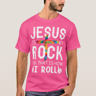 Jezus is mijn rots, hoe ik de Bijbel Christia kan T-shirt