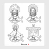 Jezus is mijn Salvation setsticker Sticker (Vel)