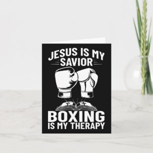 Jezus is mijn savior Boxing is mijn therapieslag Kaart