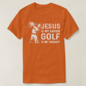 Jezus is mijn savior Golf is mijn therapie 1 T-shirt (Design voorkant)