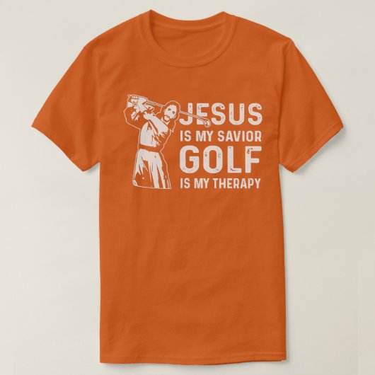 Jezus is mijn savior Golf is mijn therapie 1 T-shirt (Design voorkant)
