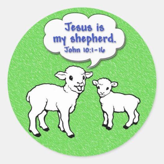 Jezus is mijn Shepherd Sticker (Voorkant)