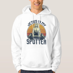 Jezus is mijn spotter Leuke christelijke gewichthe Hoodie