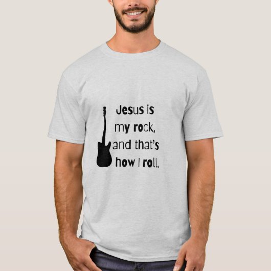 Jezus is mijn steen t-shirt (Voorkant)