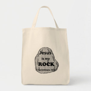 Jezus is mijn steen tote bag