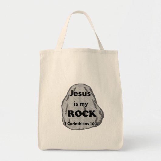Jezus is mijn steen tote bag (Voorkant)