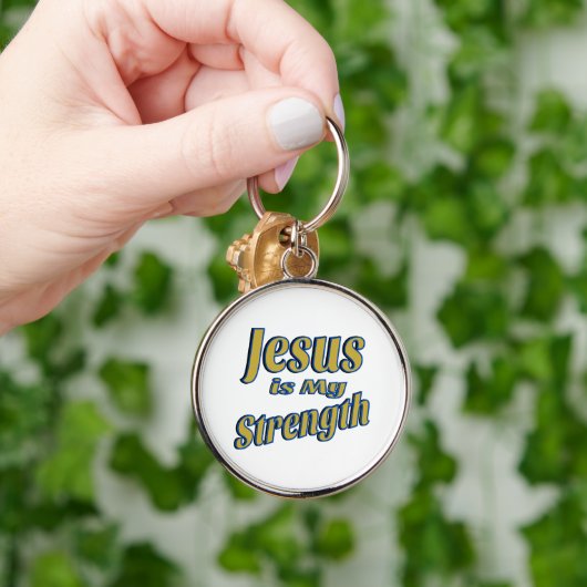 Jezus is mijn sterkste goud sleutelhanger (Hand)