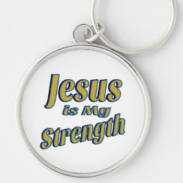 Jezus is mijn sterkste goud sleutelhanger