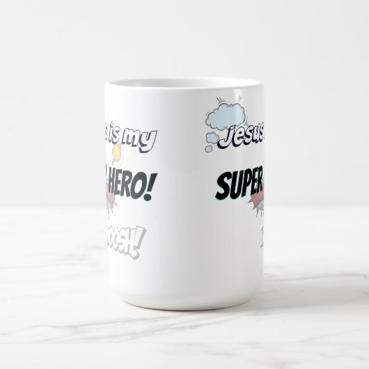 Jezus is mijn Super Hero. Koffiemok (Center)
