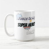 Jezus is mijn Super Hero. Koffiemok (Links)