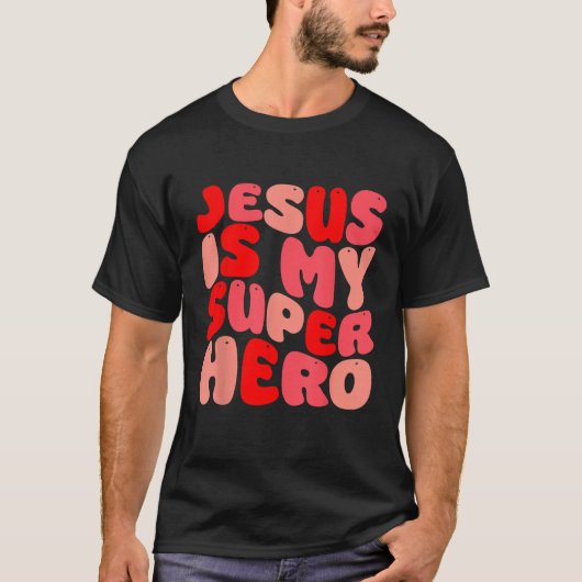 Jezus is mijn superheld Christelijk T-shirt (Voorkant)