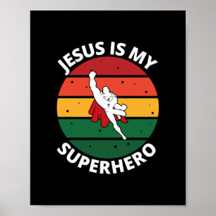 Jezus is mijn superheld Christelijk, Ugly Kerstmis Poster
