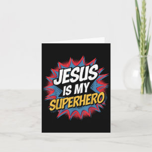Jezus Is Mijn Superheld Christelijke Jongen God Zo Kaart