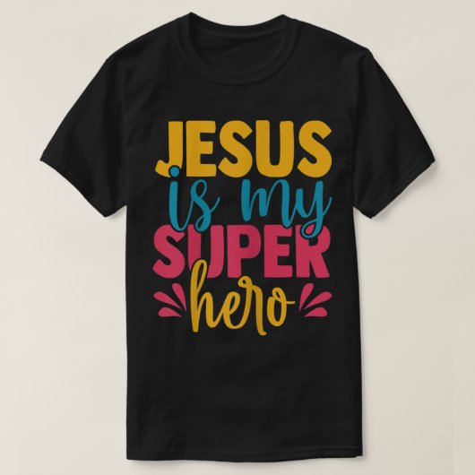 Jezus is mijn superheld Christelijke Kinder Cute P T-shirt (Design voorkant)
