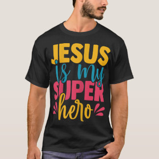 Jezus is mijn superheld Christelijke Kinder Cute P T-shirt