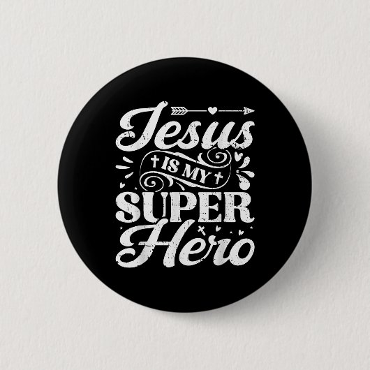 Jezus is mijn superheld - Christelijke religie Ronde Button 5,7 Cm (Voorkant)