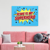 Jezus is mijn superheld Kinder en volwassen Christ Canvas Afdruk (Insitu (Woonkamer))