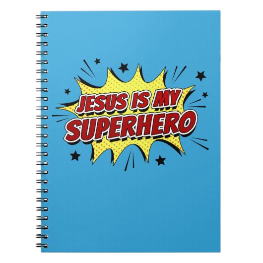 Jezus is mijn superheld Kinder en volwassen Christ Notitieboek (Voorkant)