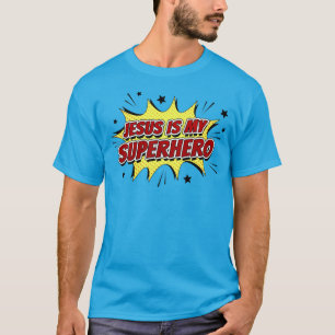 Jezus is mijn superheld Kinder en volwassen Christ T-shirt