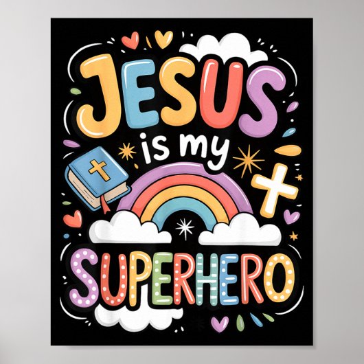 Jezus is mijn superheld poster (Voorkant)