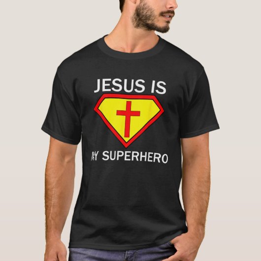 Jezus is mijn superheld Shirt Godsdienst Super He (Voorkant)