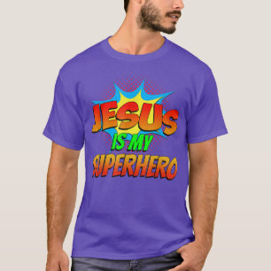 Jezus is mijn superheld stripboek Christelijke rel T-shirt