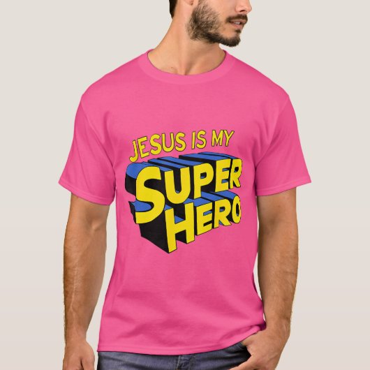 Jezus is mijn superheld t-shirt (Voorkant)