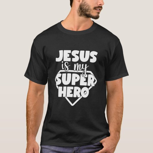 Jezus is mijn superheld t-shirt (Voorkant)