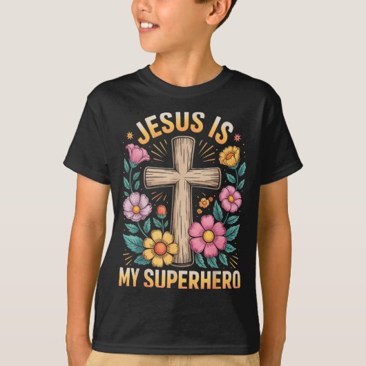 Jezus Is Mijn Superheld T-shirt (Voorkant)