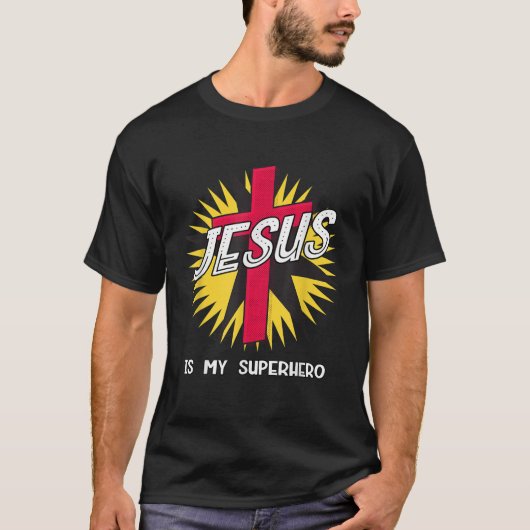 Jezus is mijn superheld t-shirt (Voorkant)