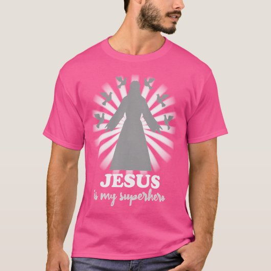 Jezus is mijn superheld t-shirt (Voorkant)