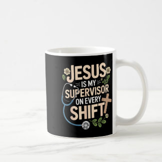 Jezus Is Mijn Supervisor Jezus geloof God Cna Chri Koffiemok