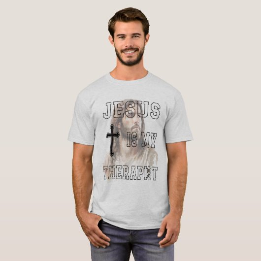 Jezus is mijn Therapeut Klassiek T-shirt (Voorkant volledig)
