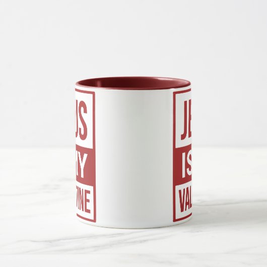 Jezus is mijn Valentijn Christelijk geloof Mok (Midden)