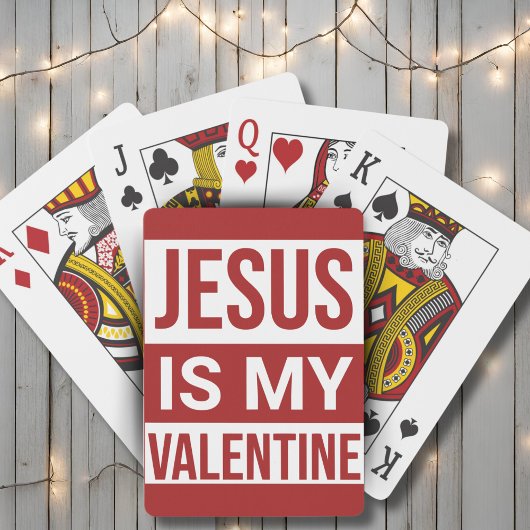 Jezus is mijn Valentijn Christelijk geloof Pokerkaarten
