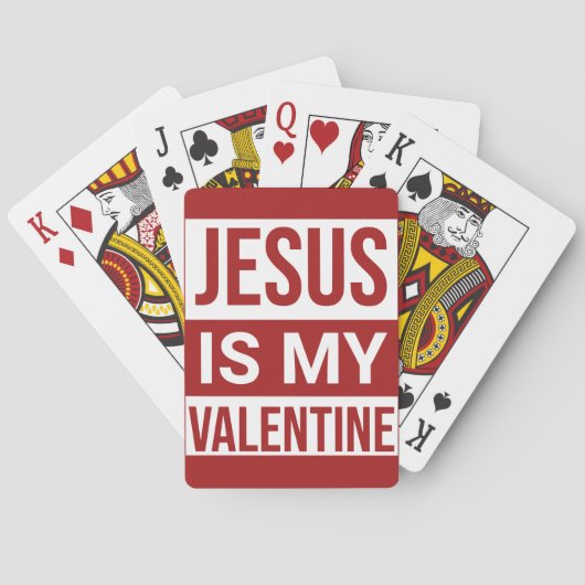 Jezus is mijn Valentijn Christelijk geloof Pokerkaarten (Achterkant)