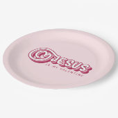 Jezus is mijn Valentijn Christelijk Rode Hart Retr Papieren Bordje (Gekanteld)