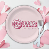 Jezus is mijn Valentijn Christelijk Rode Hart Retr Papieren Bordje